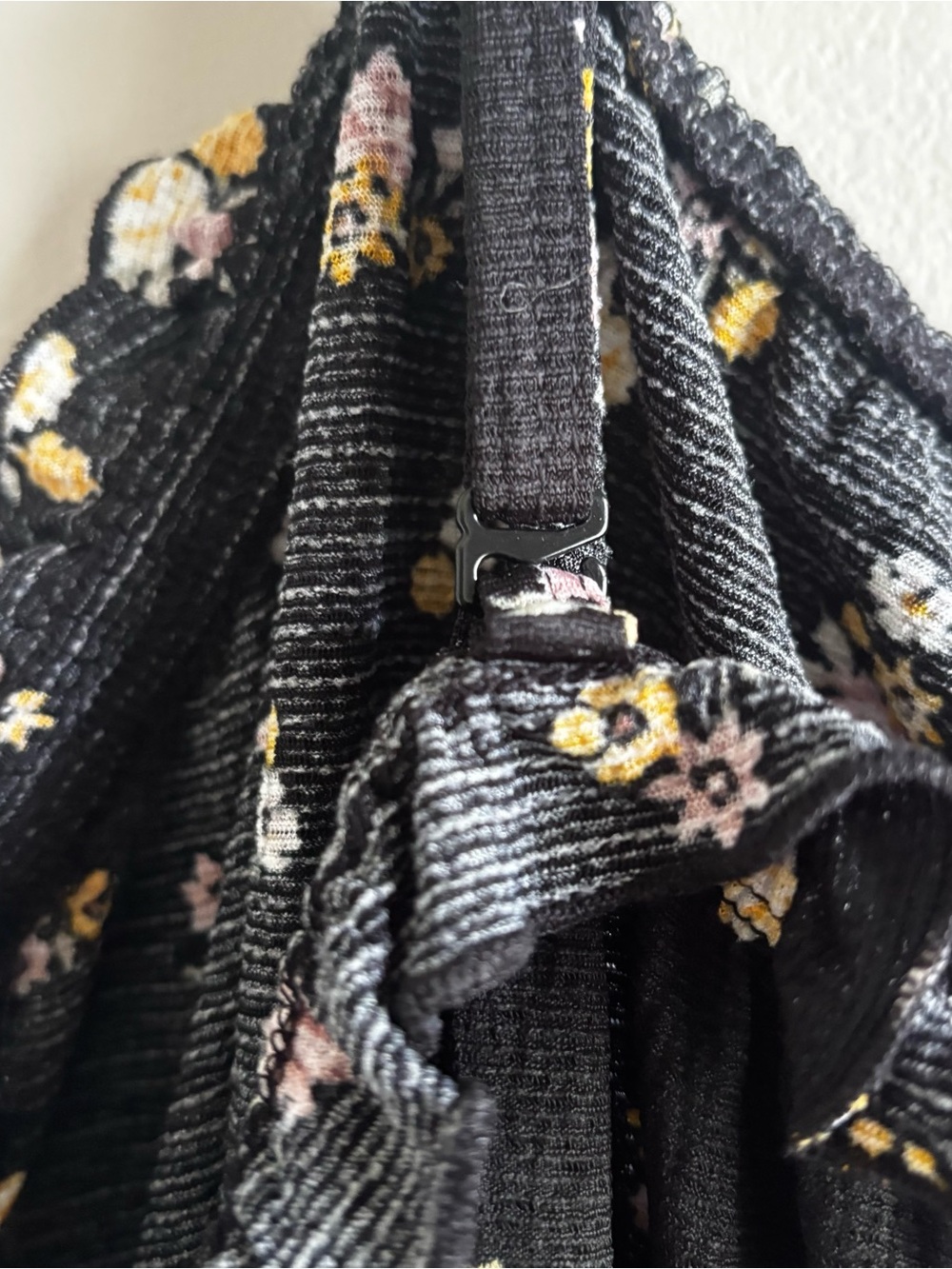 torrid Black Floral Ruffle Cami with Adjustable/Removable Straps - Picture 5 of 6